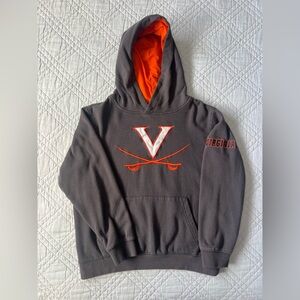 University of Virginia Stadium Athletics Hoodie in Orange/Gray, Youth L (16-18)